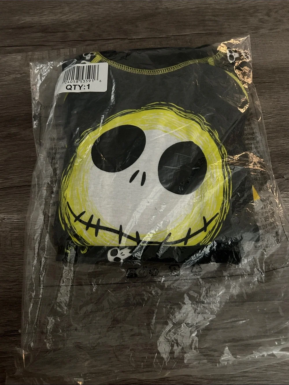 Disney Black and Yellow Jack Skellington Kids Pajama Set